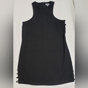 Tobi Dress black Sm Petite womens side cut outs Razor back cocktail party Goth